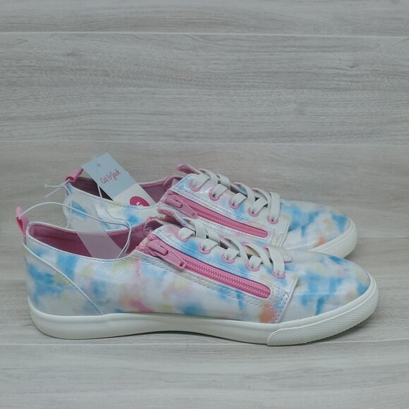 Cat & Jack Big Kids Girls' Lucian Two Zip Casual Sneakers Size 5 - Picture 1 of 10